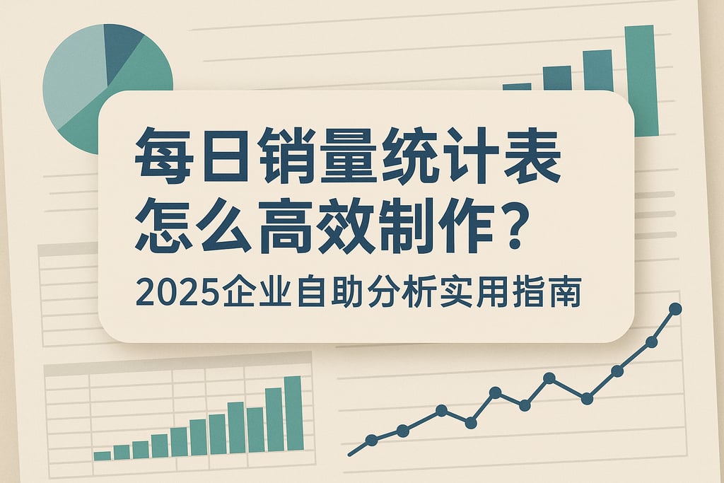 每日销量统计表怎么高效制作？2025企业自助分析实用指南