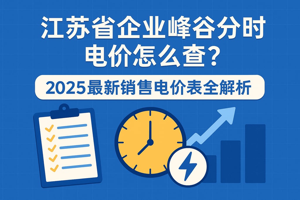 江苏省企业峰谷分时电价怎么查？2025最新销售电价表全解析