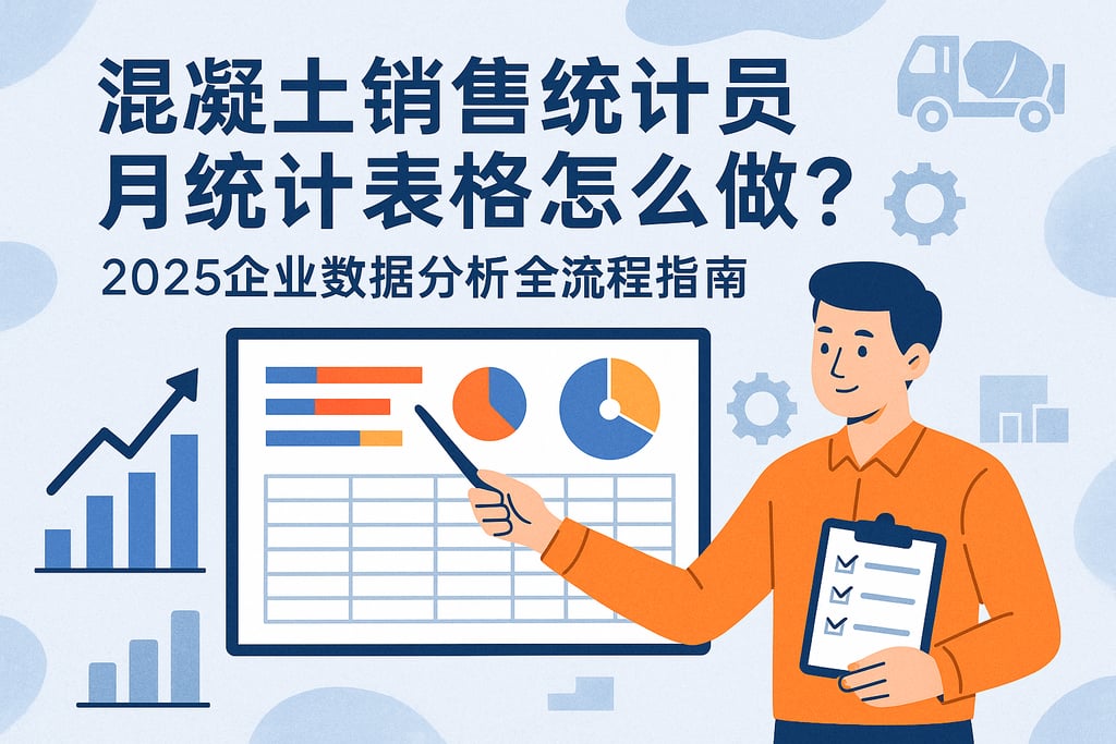 混凝土销售统计员月统计表格怎么做？2025企业数据分析全流程指南