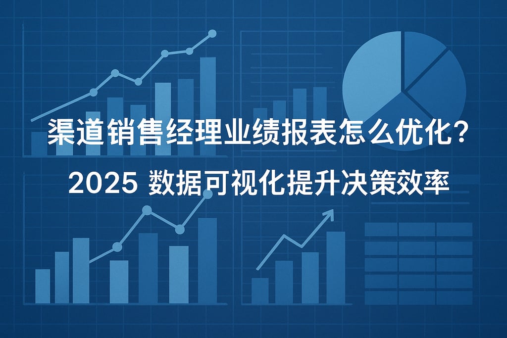渠道销售经理业绩报表怎么优化？2025数据可视化提升决策效率