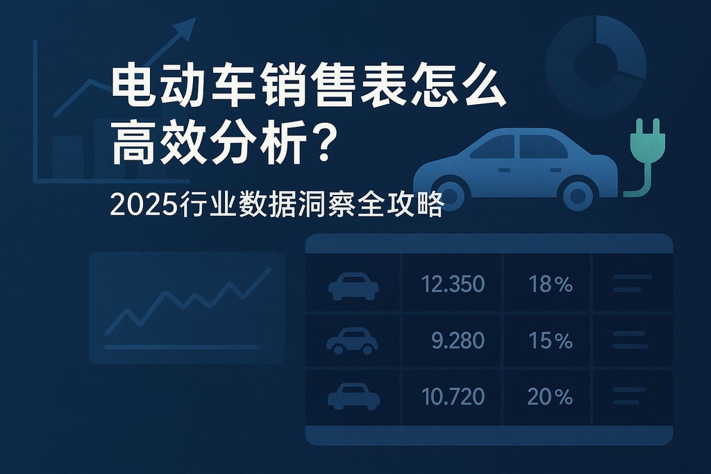 电动车销售表怎么高效分析？2025行业数据洞察全攻略