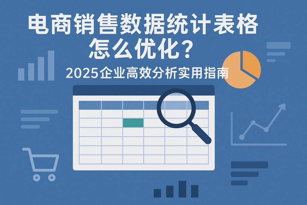 电商销售数据统计表格怎么优化？2025企业高效分析实用指南