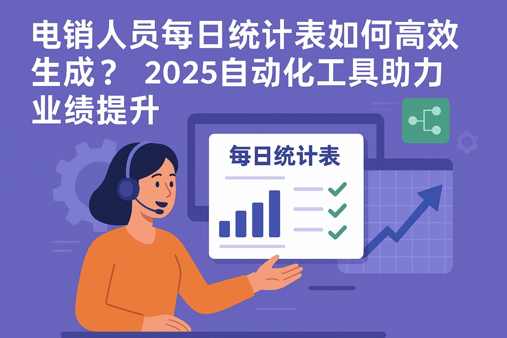 电销人员每日统计表如何高效生成？2025自动化工具助力业绩提升