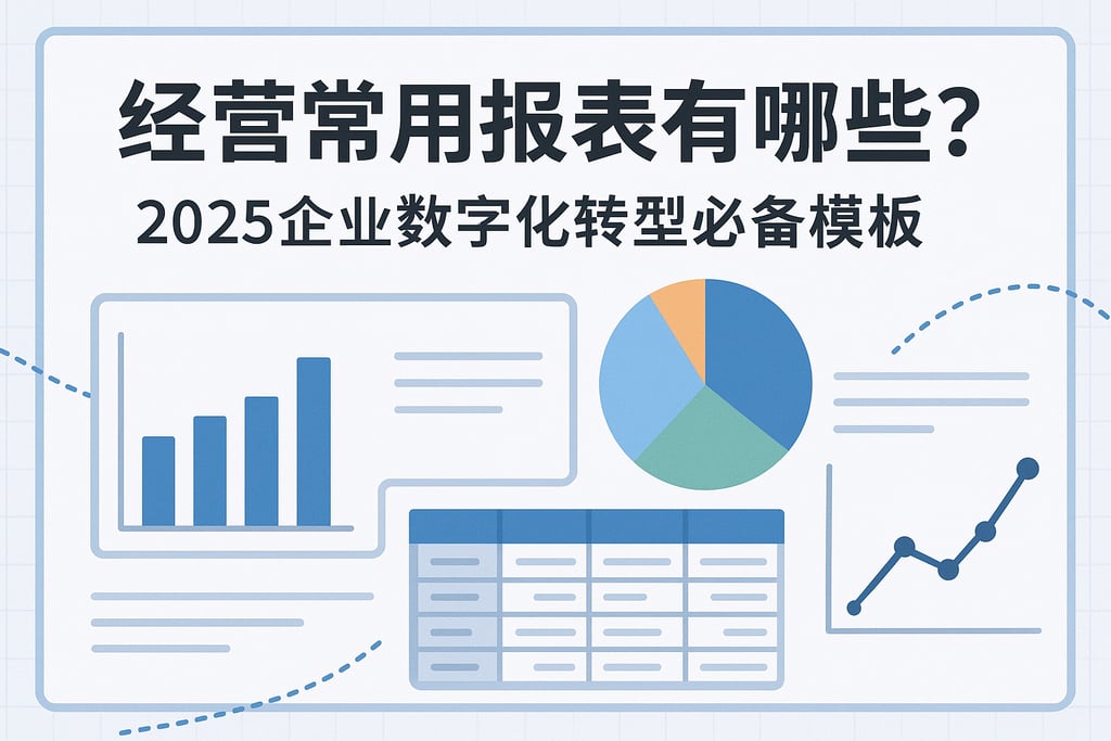 经营常用报表有哪些？2025企业数字化转型必备模板
