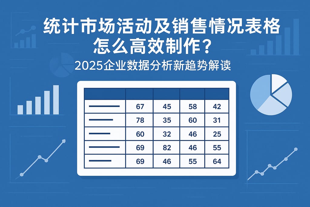 统计市场活动及销售情况表格怎么高效制作？2025企业数据分析新趋势解读