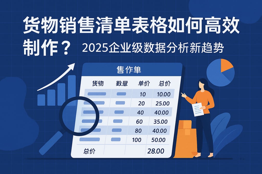 货物销售清单表格如何高效制作？2025企业级数据分析新趋势