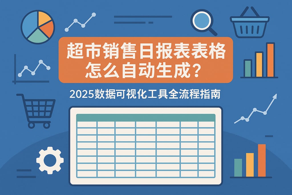 超市销售日报表表格怎么自动生成？2025数据可视化工具全流程指南