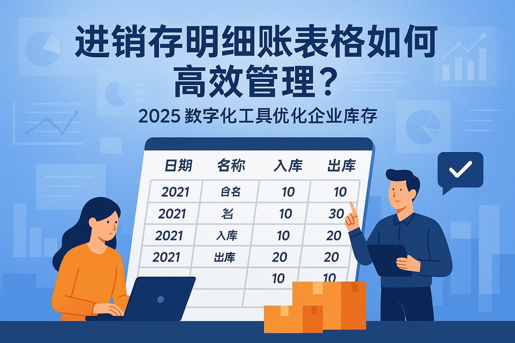 进销存明细账表格如何高效管理？2025数字化工具优化企业库存