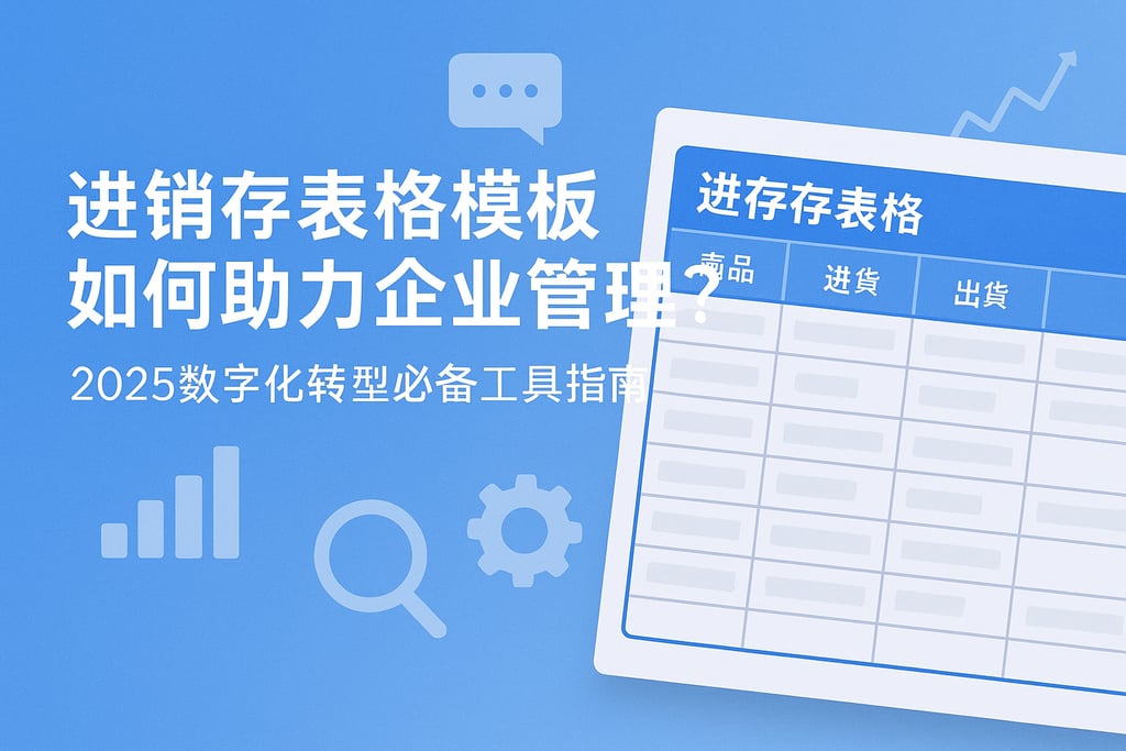 进销存表格模板如何助力企业管理？2025数字化转型必备工具指南