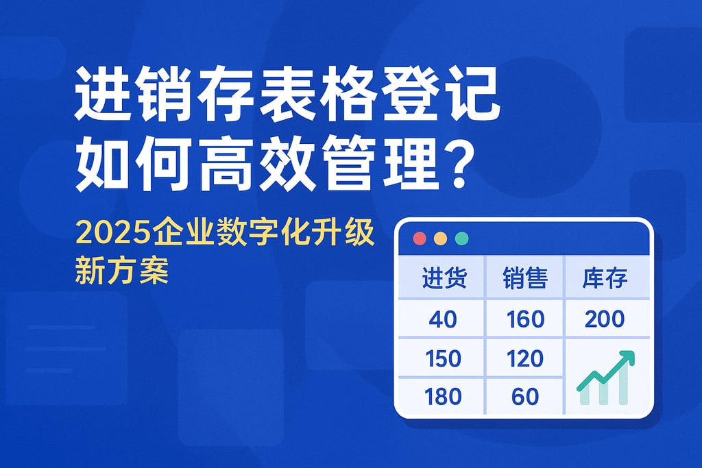 进销存表格登记如何高效管理？2025企业数字化升级新方案
