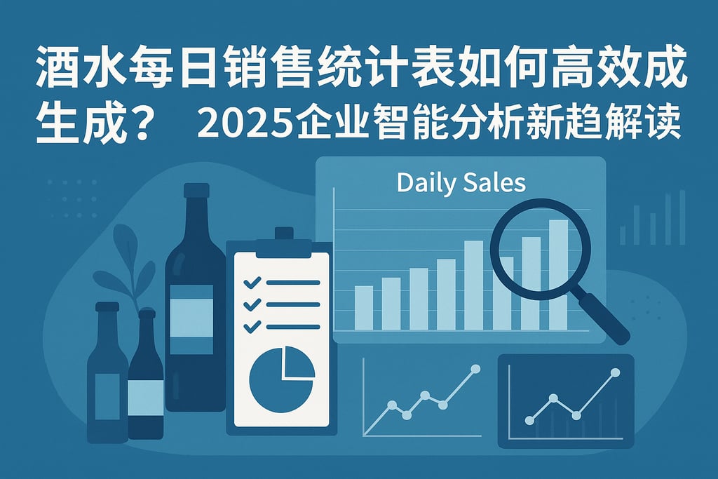 酒水每日销售统计表如何高效生成？2025企业智能分析新趋势解读