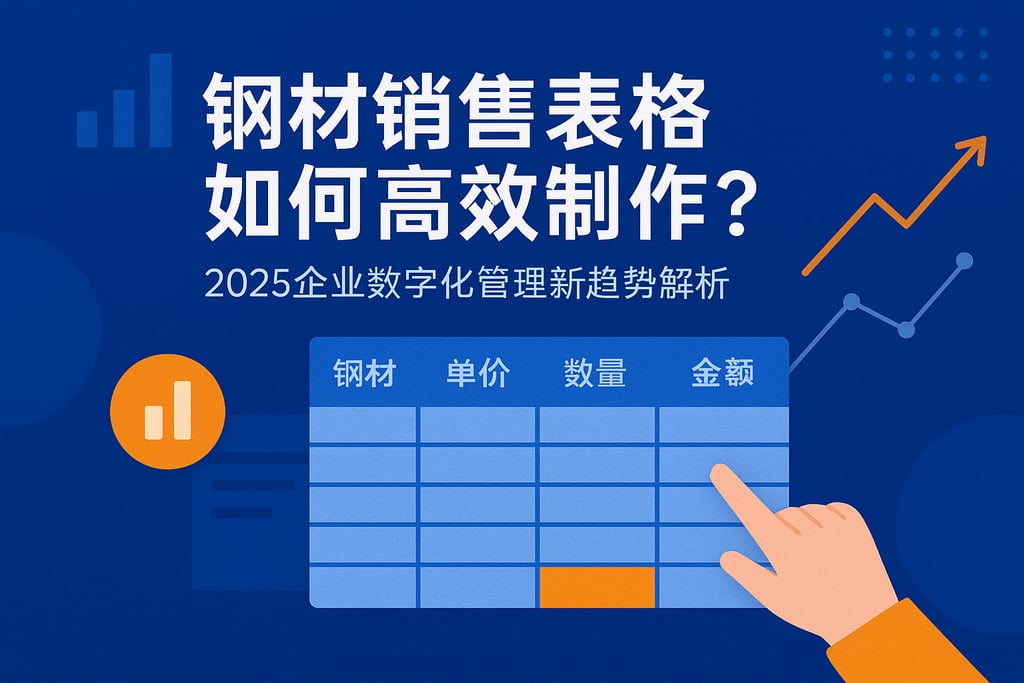 钢材销售表格如何高效制作？2025企业数字化管理新趋势解析