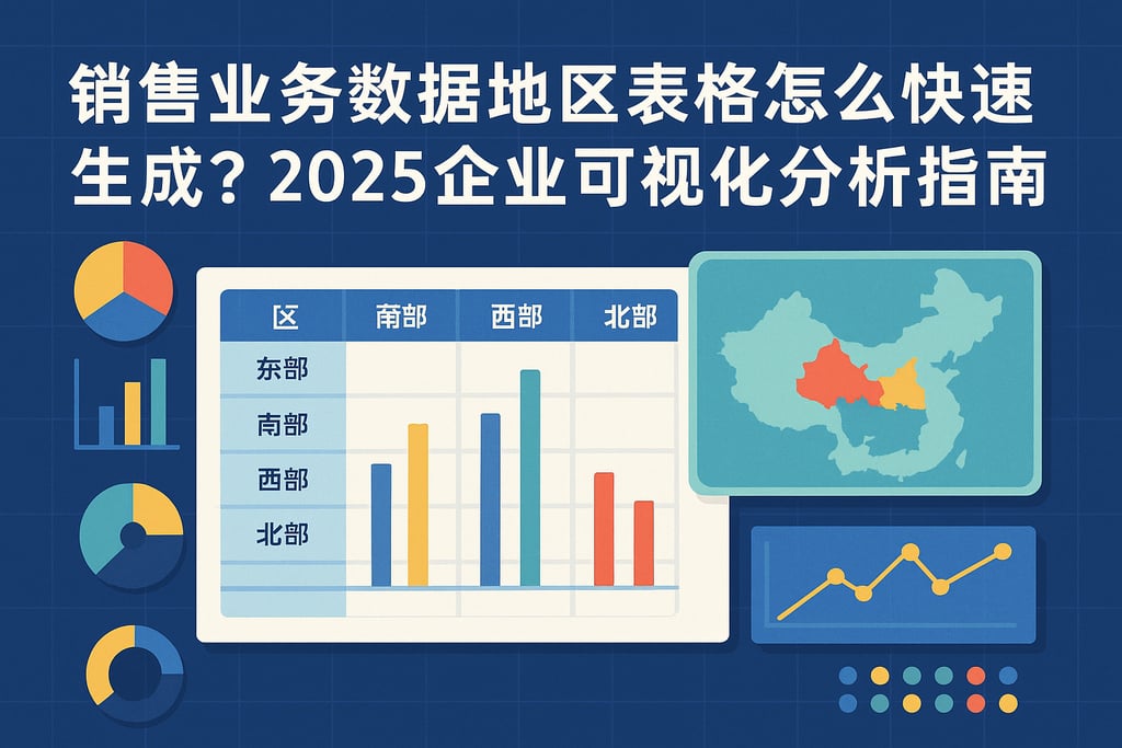 销售业务数据地区表格怎么快速生成？2025企业可视化分析指南