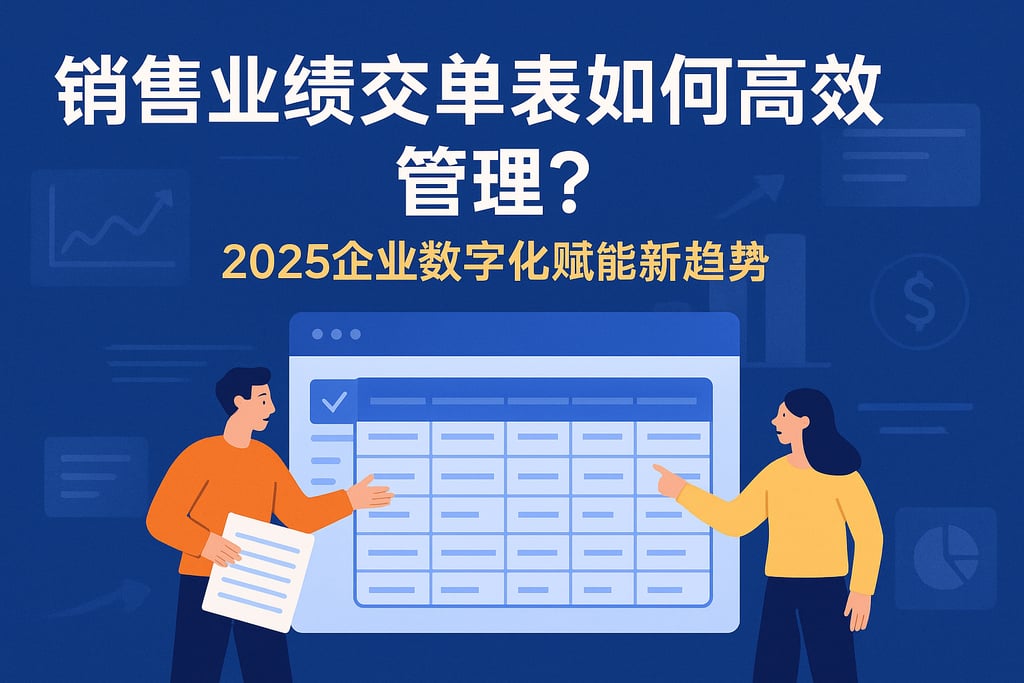 销售业绩交单表如何高效管理？2025企业数字化赋能新趋势
