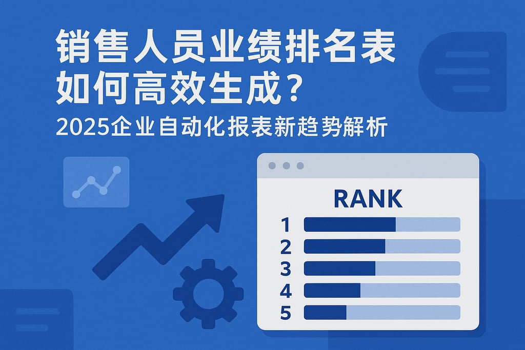 销售人员业绩排名表如何高效生成？2025企业自动化报表新趋势解析