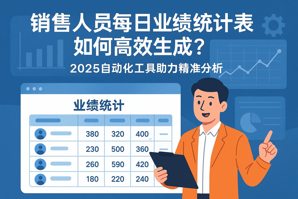 销售人员每日业绩统计表如何高效生成？2025自动化工具助力精准分析