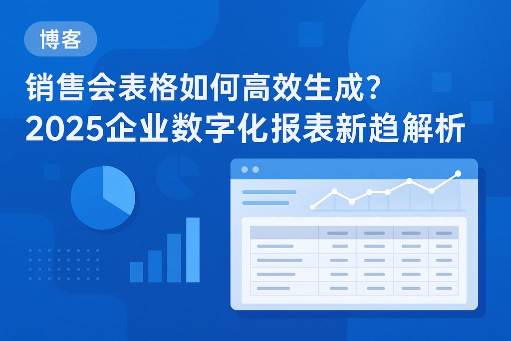 销售会表格如何高效生成？2025企业数字化报表新趋势解析