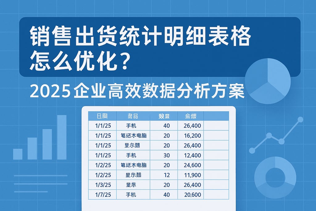 销售出货统计明细表格怎么优化？2025企业高效数据分析方案