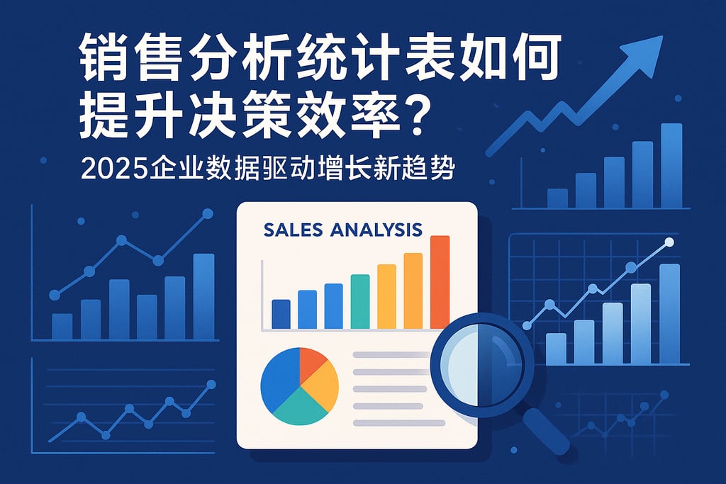 销售分析统计表如何提升决策效率？2025企业数据驱动增长新趋势