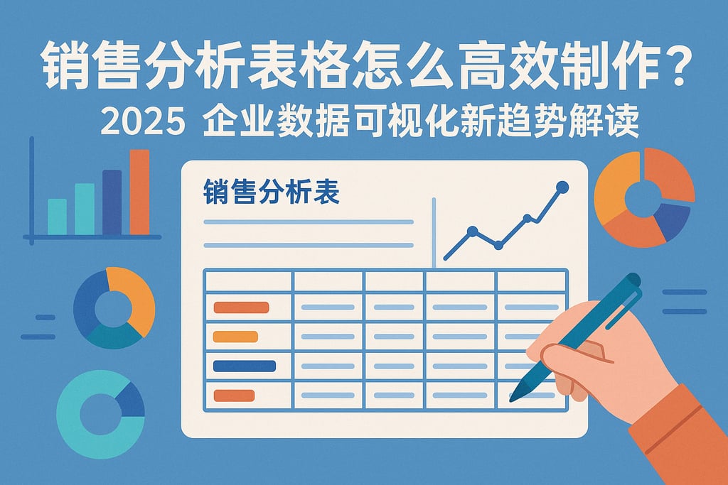 销售分析表格怎么高效制作？2025企业数据可视化新趋势解读