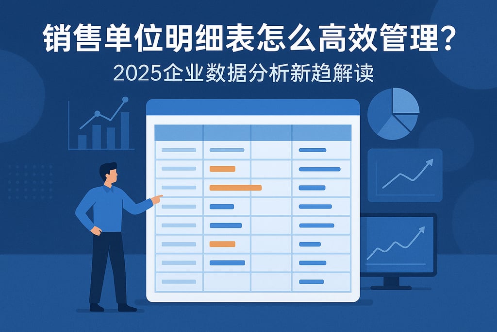 销售单位明细表怎么高效管理？2025企业数据分析新趋势解读