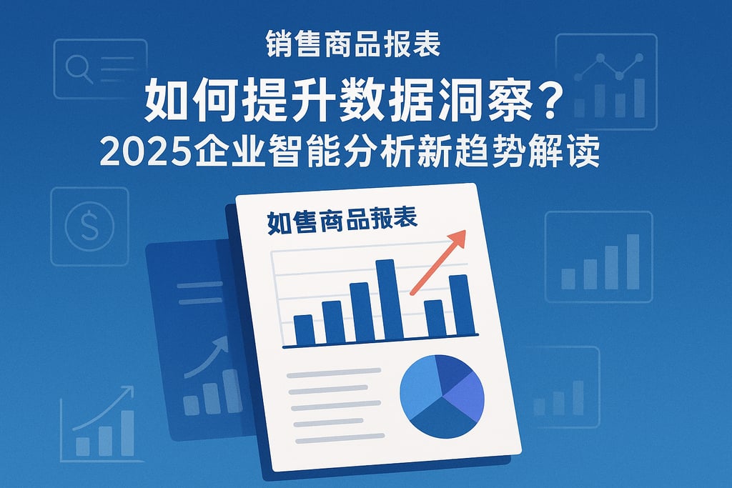 销售商品报表如何提升数据洞察？2025企业智能分析新趋势解读