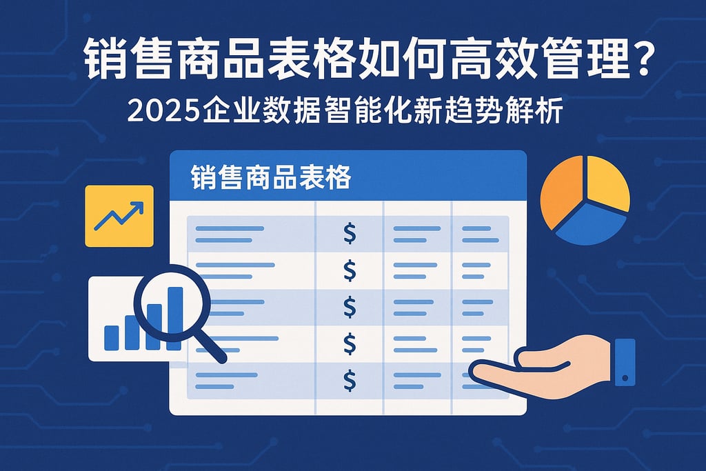 销售商品表格如何高效管理？2025企业数据智能化新趋势解析
