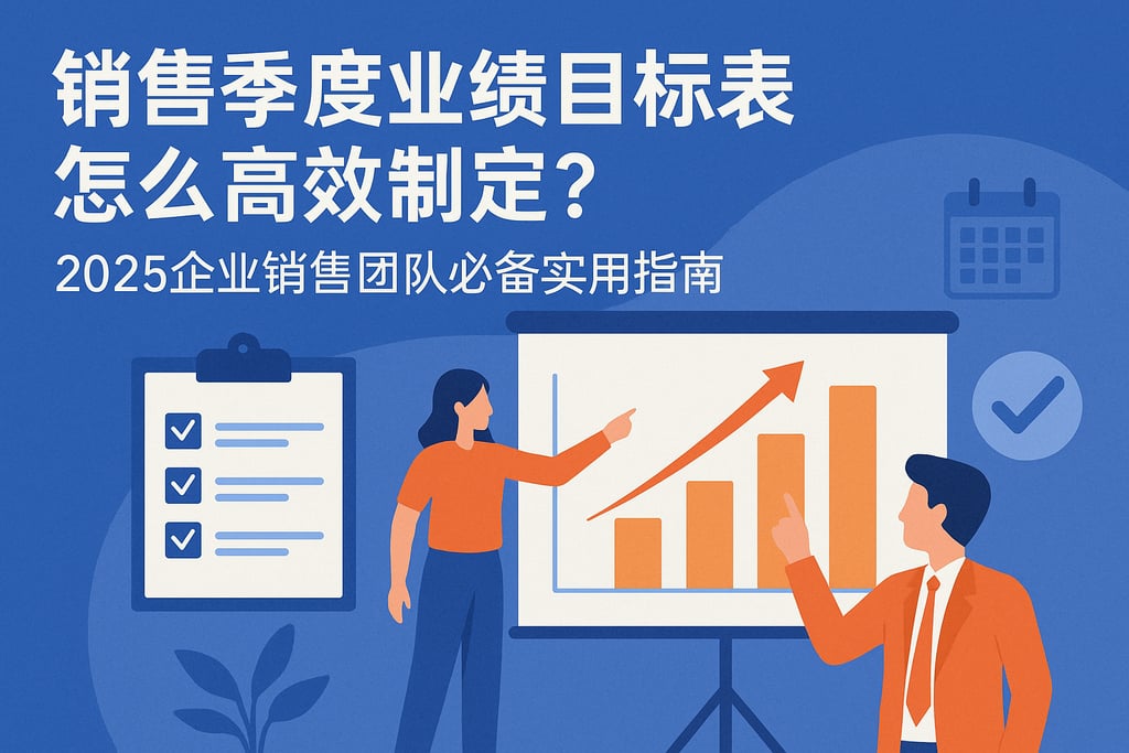 销售季度业绩目标表怎么高效制定？2025企业销售团队必备实用指南
