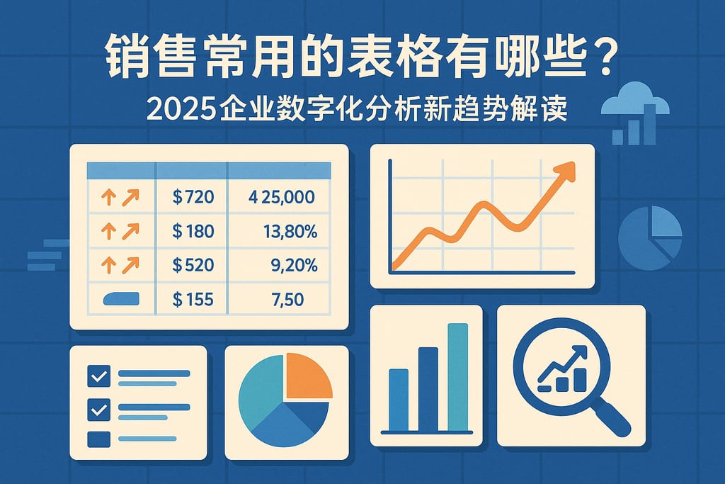 销售常用的表格有哪些？2025企业数字化分析新趋势解读