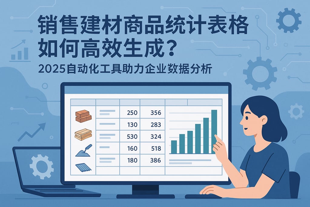 销售建材商品统计表格如何高效生成？2025自动化工具助力企业数据分析