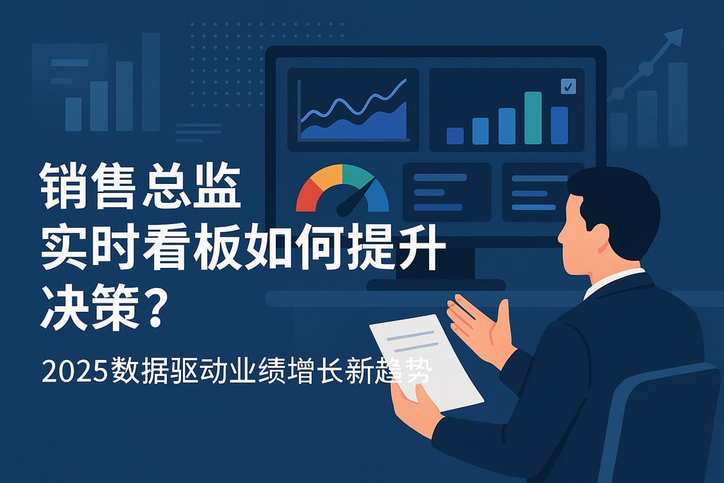 销售总监实时看板如何提升决策？2025数据驱动业绩增长新趋势