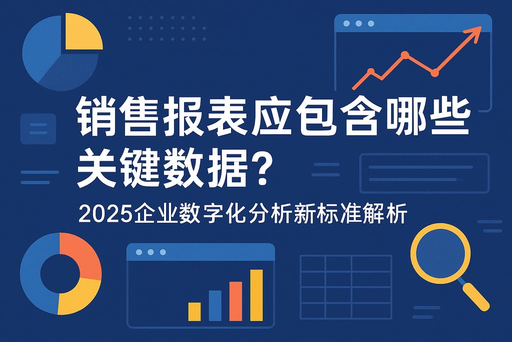 销售报表应包含哪些关键数据？2025企业数字化分析新标准解析
