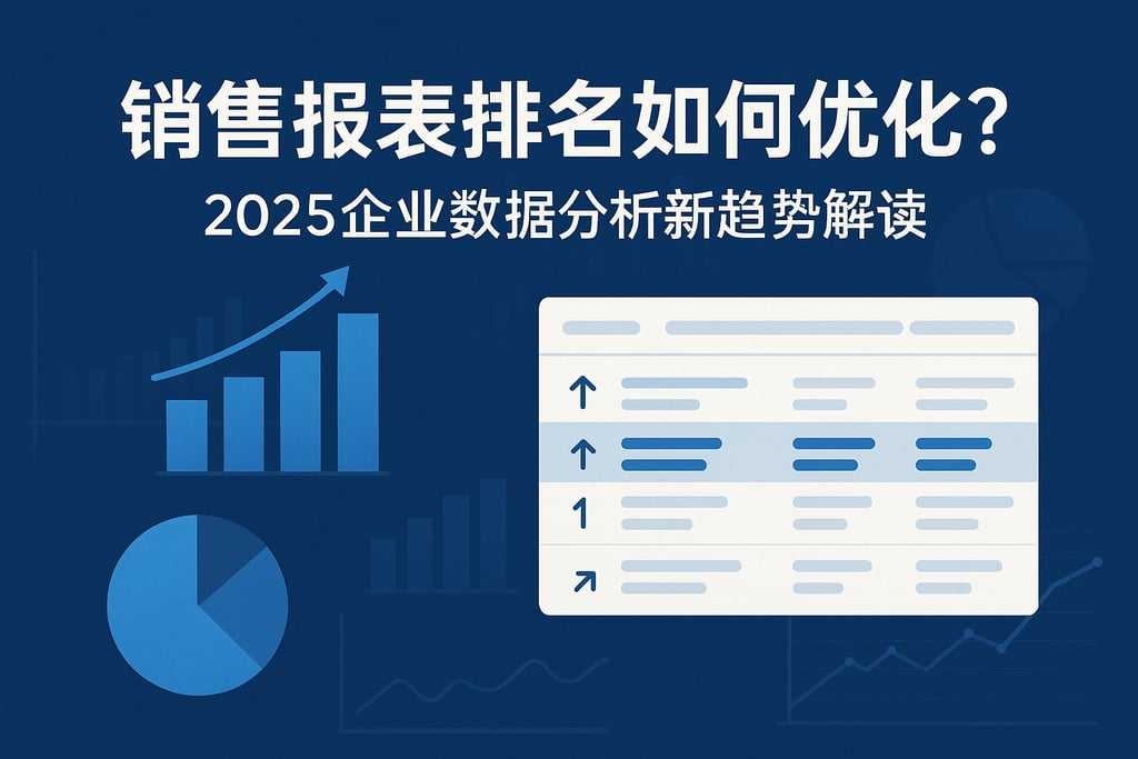 销售报表排名如何优化？2025企业数据分析新趋势解读