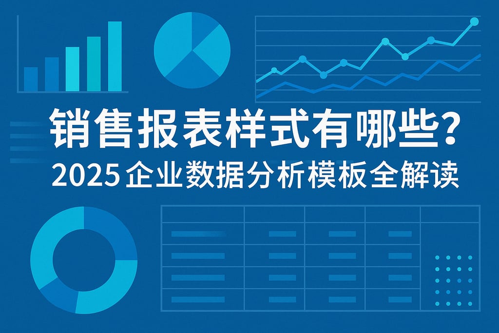 销售报表样式有哪些？2025企业数据分析模板全解读