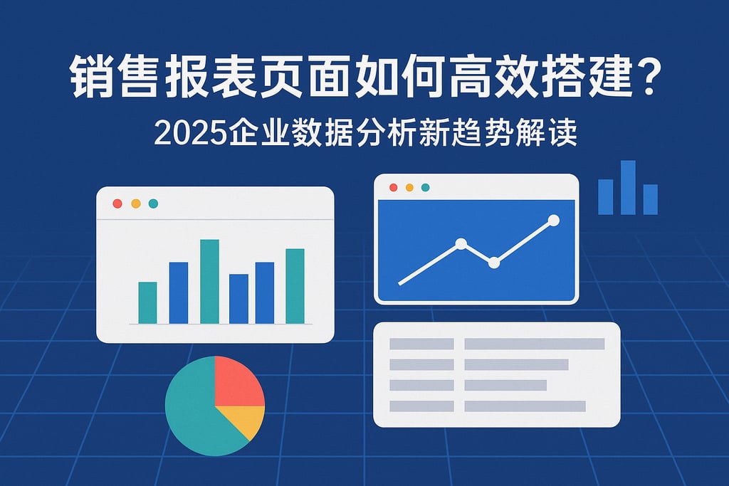 销售报表页面如何高效搭建？2025企业数据分析新趋势解读