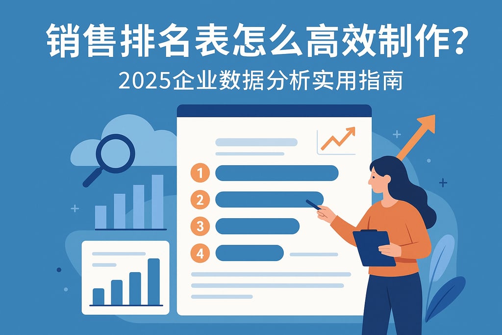 销售排名表怎么高效制作？2025企业数据分析实用指南