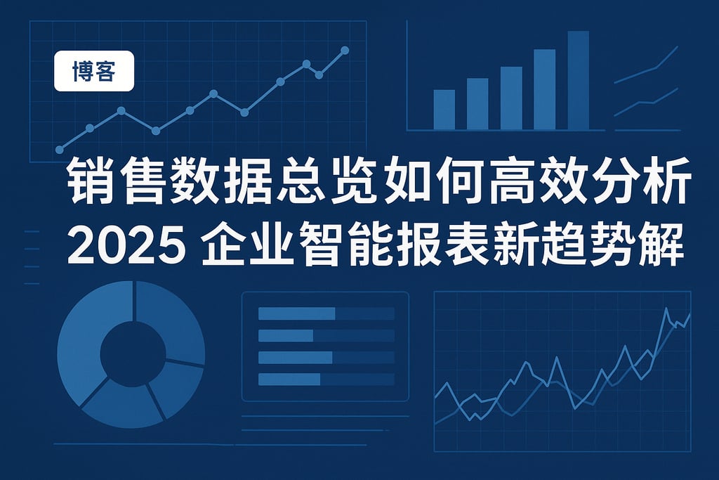 销售数据总览如何高效分析？2025企业智能报表新趋势解读