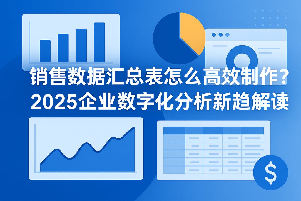 销售数据汇总表怎么高效制作？2025企业数字化分析新趋势解读