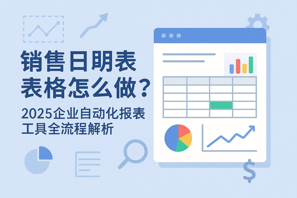 销售日报表表格怎么做？2025企业自动化报表工具全流程解析