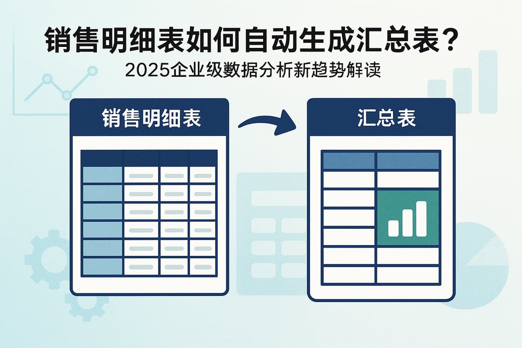 销售明细表如何自动生成汇总表？2025企业级数据分析新趋势解读