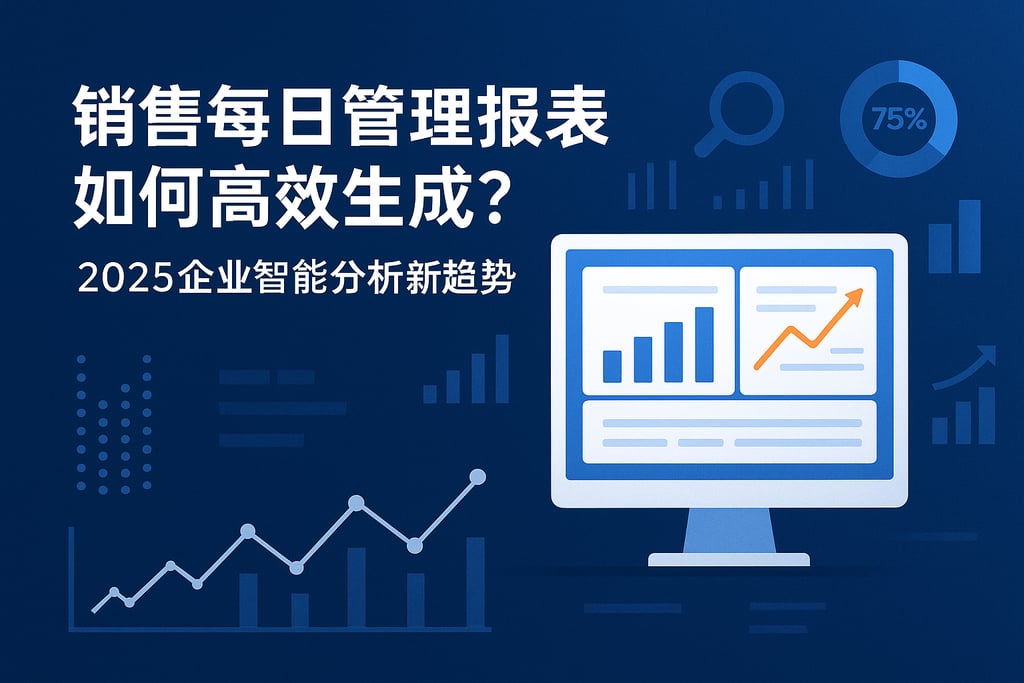 销售每日管理报表如何高效生成？2025企业智能分析新趋势解读
