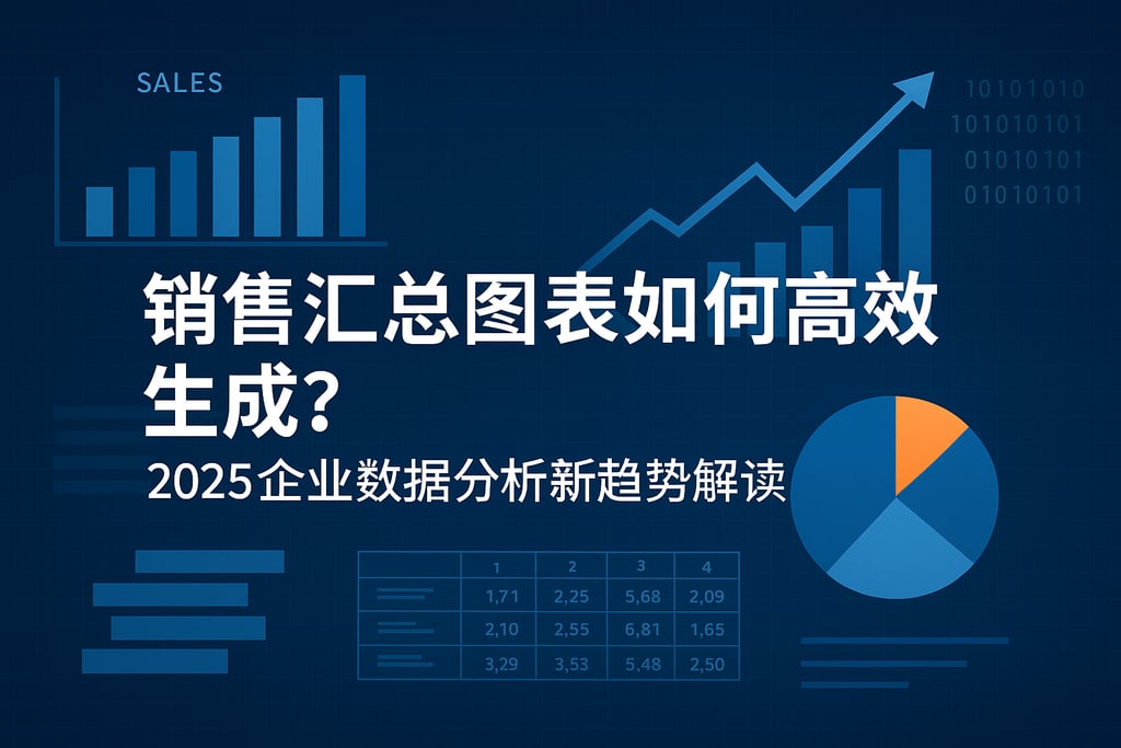 销售汇总图表如何高效生成？2025企业数据分析新趋势解读
