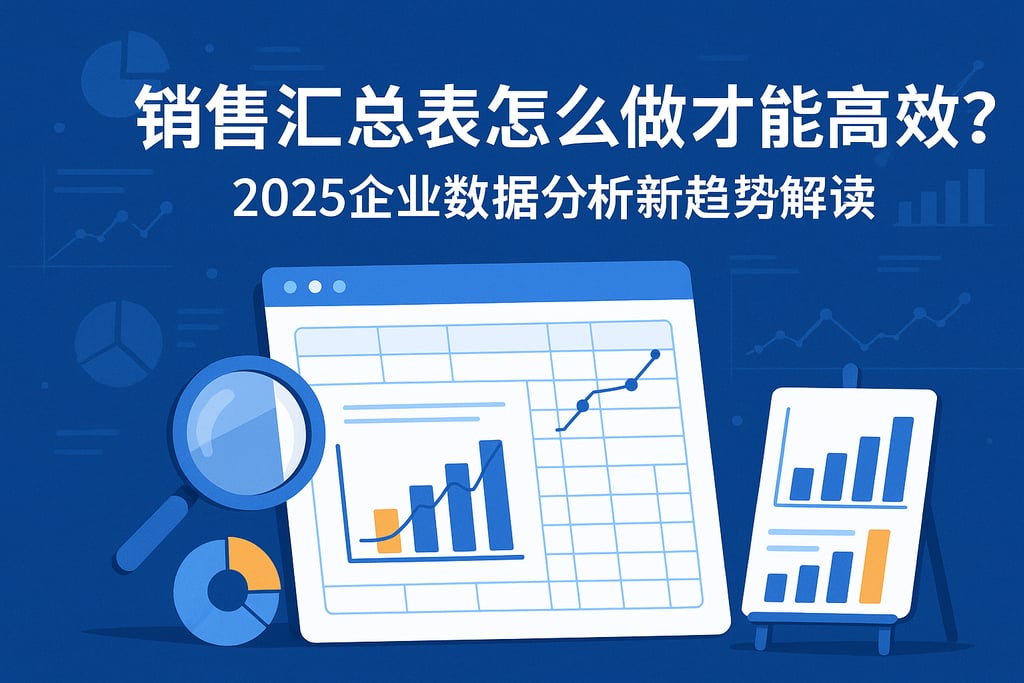 销售汇总表怎么做才能高效？2025企业数据分析新趋势解读