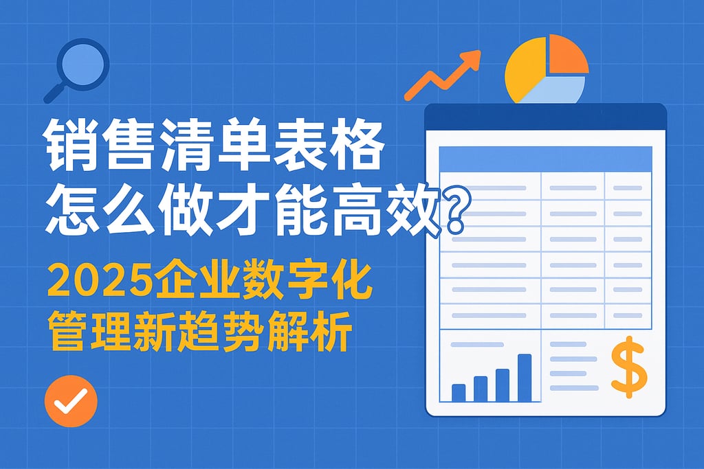 销售清单表格怎么做才能高效？2025企业数字化管理新趋势解析