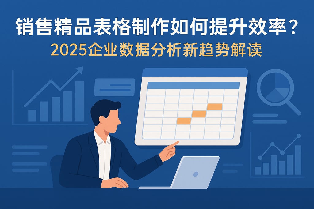 销售精品表格制作如何提升效率？2025企业数据分析新趋势解读