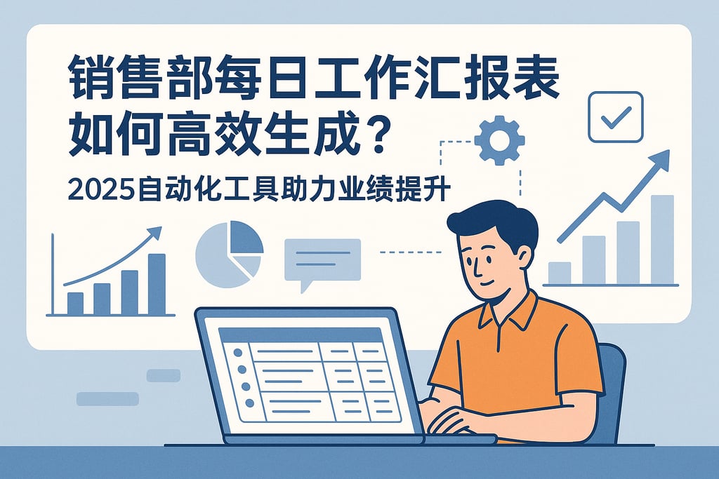 销售部每日工作汇报表如何高效生成？2025自动化工具助力业绩提升
