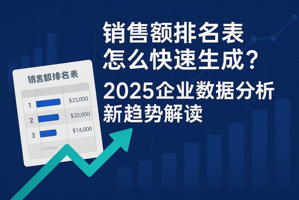 销售额排名表怎么快速生成？2025企业数据分析新趋势解读