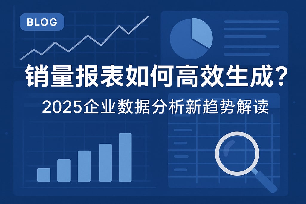 销量报表如何高效生成？2025企业数据分析新趋势解读