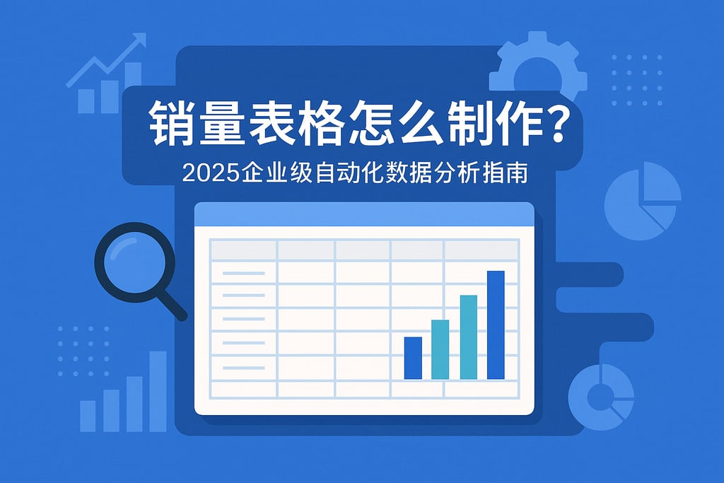 销量表格怎么制作？2025企业级自动化数据分析指南