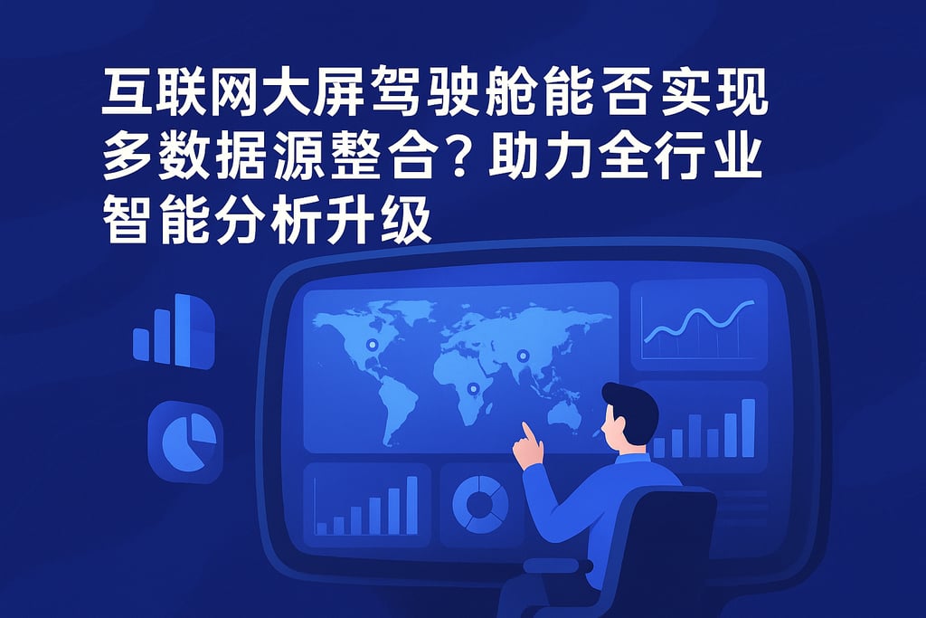 互联网大屏驾驶舱能否实现多数据源整合？助力全行业智能分析升级